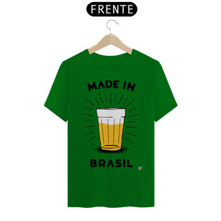 Nome do produtoCamiseta Made in Brasil Escrita Preta - Copo Americano de Cerveja