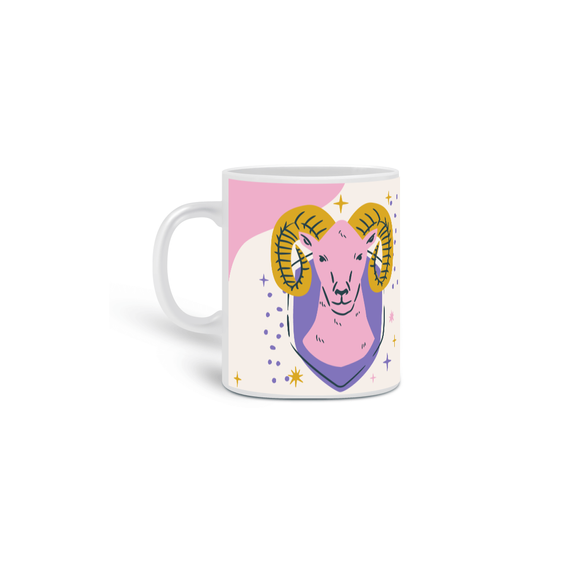 caneca áries - só um café com açúcar para acalmar a impaciência de uma ariana