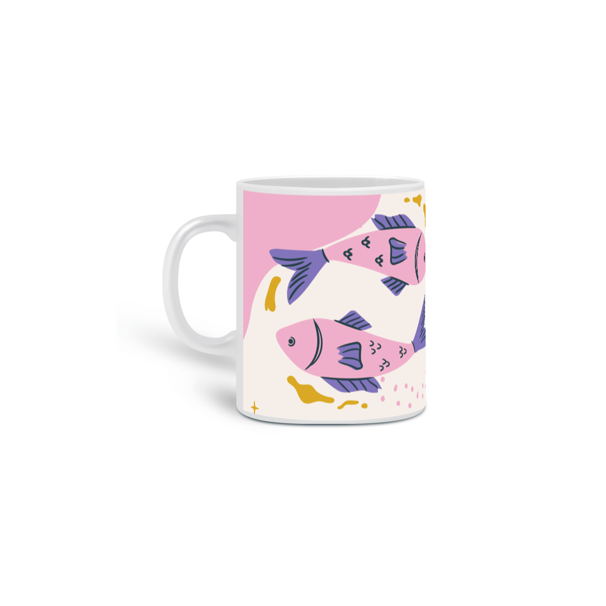 Nome do produto: caneca peixes - só um café bem forte para focar a atenção de uma pisciana