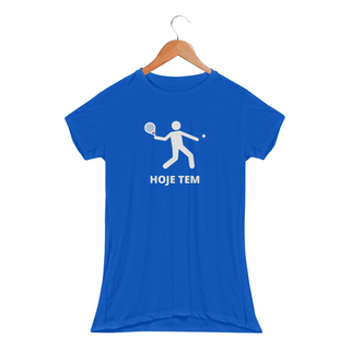 Nome do produtoCamiseta Feminina Baby Long Sport Dry UV - 'Hoje Tem' - Padel com Estilo e Conforto