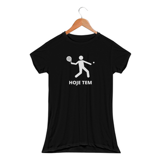 Camiseta Feminina Baby Long Sport Dry UV - 'Hoje Tem' - Padel com Estilo e Conforto