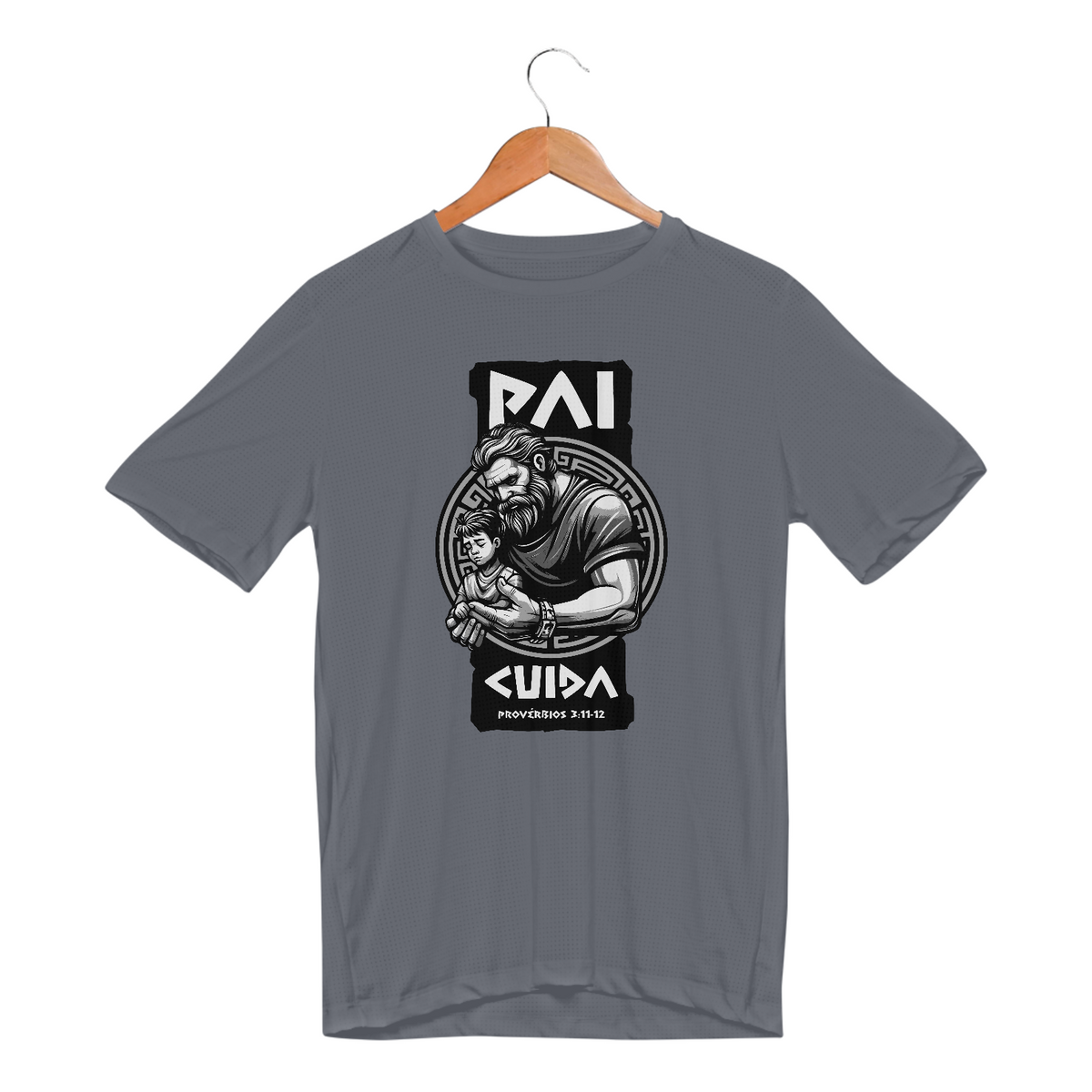 Nome do produto: CAMISETA SPORT DRY UV | PAI CUIDA PROVÉRBIOS 3:11-12