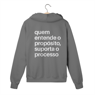 Nome do produtoMOLETOM COM ZÍPER | QUEM ENTENDE O PROPÓSITO, SUPORTA O PROCESSO