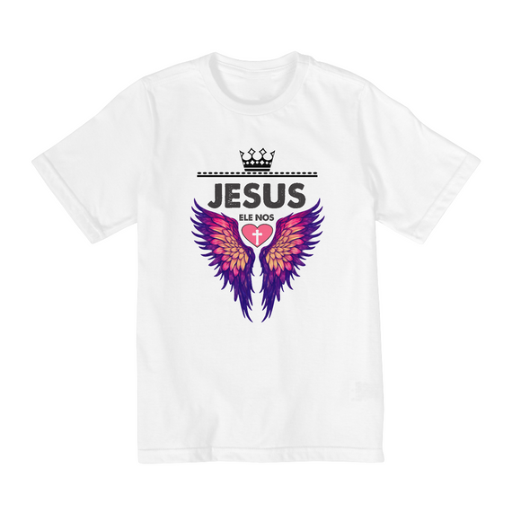 CAMISA QUALITY INFANTIL 2 A 8 | JESUS - ELE NOS AMOU