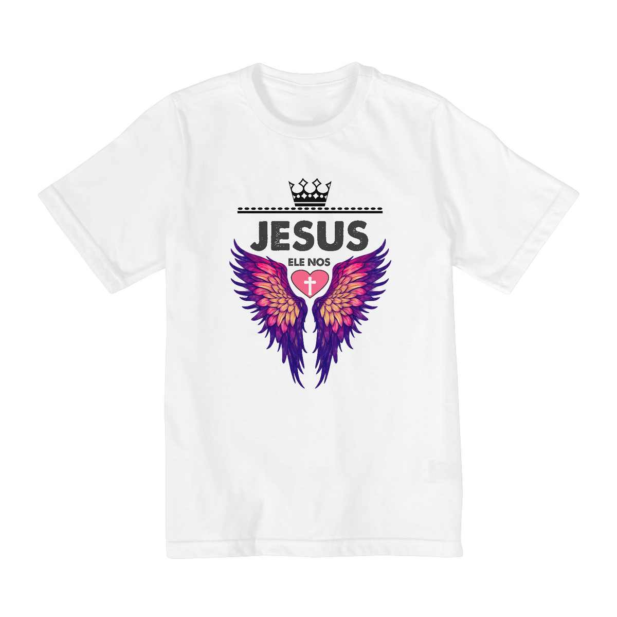 Nome do produto: CAMISA QUALITY INFANTIL 2 A 8 | JESUS - ELE NOS AMOU