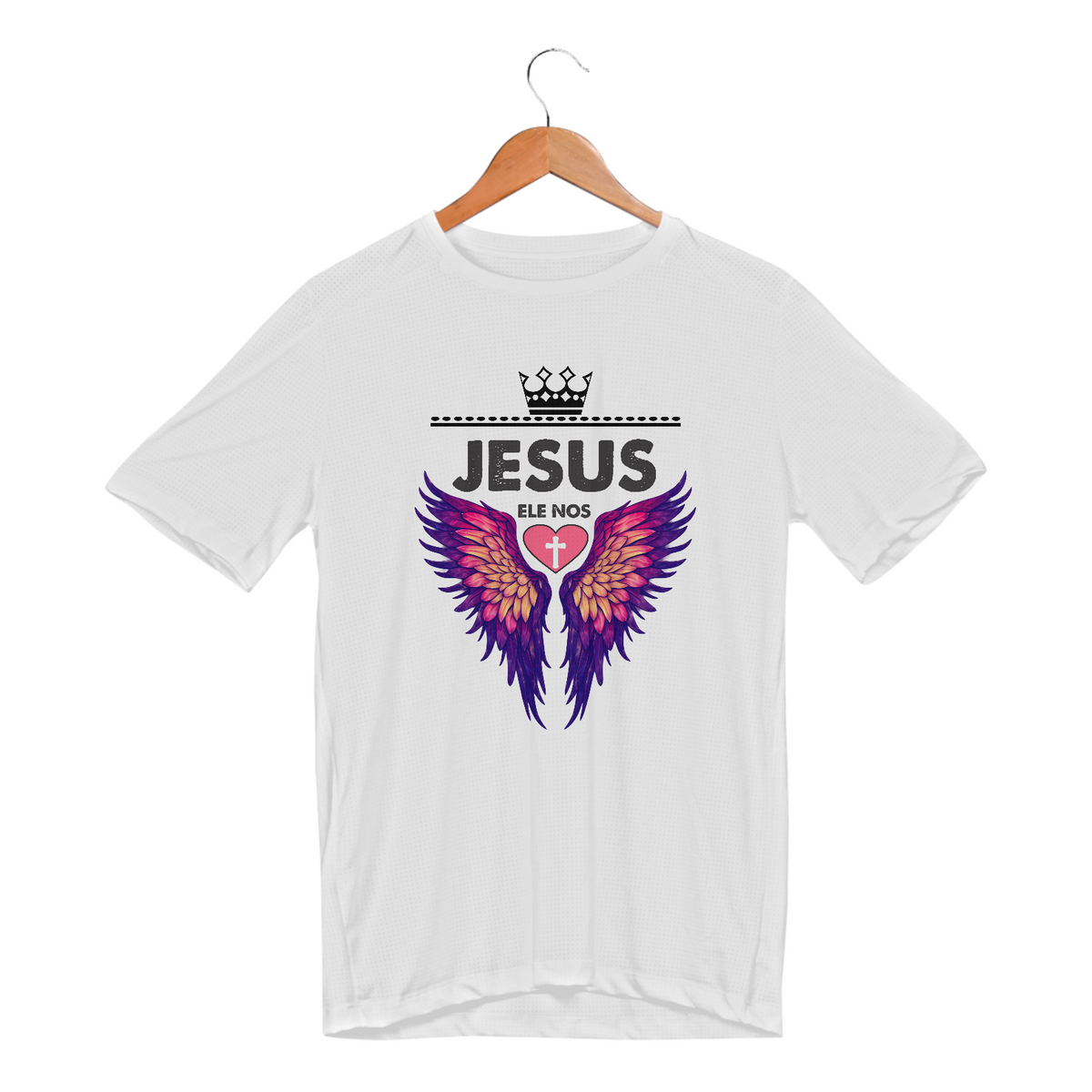 Nome do produto: CAMISETA SPORT DRY UV | JESUS - ELE NOS AMOU