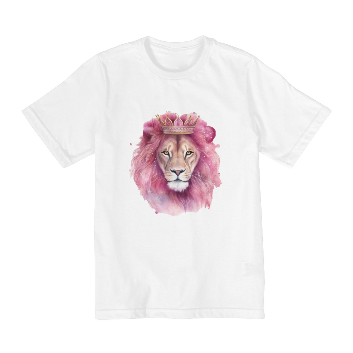 Nome do produto: CAMISA QUALITY INFANTIL 10 A 14 |  LEÃO DA TRIBO DE JUDÁ ROSA