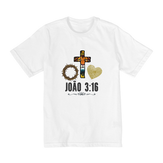 CAMISA QUALITY INFANTIL 2 A 8 | JOÃO 3:16