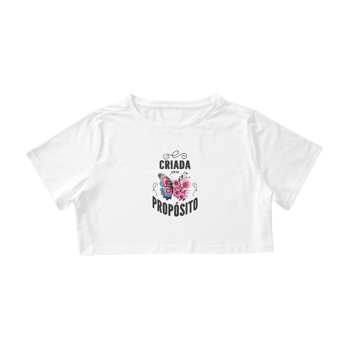 Nome do produto: CAMISA CROPPED | CRIADA COM PROPÓSITO