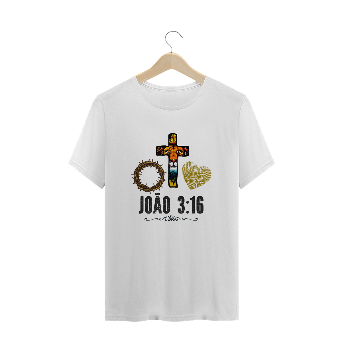 Nome do produto: CAMISA PLUS SIZE | JOÃO 3:16