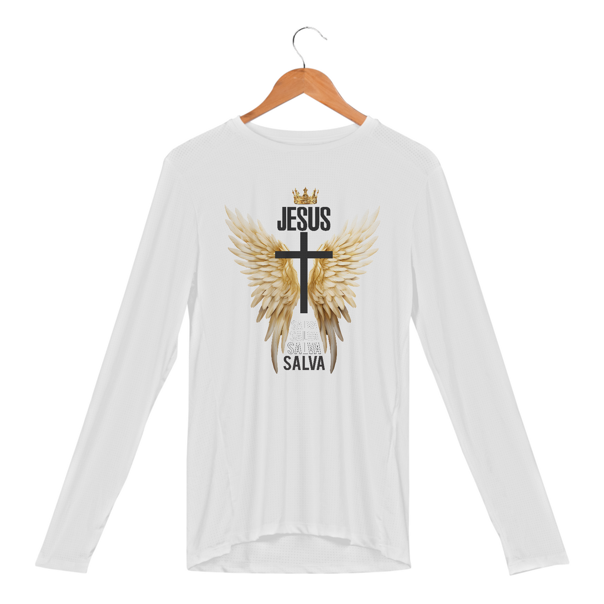 Nome do produto: CAMISA MANGA LONGA SPORT DRY UV | JESUS SALVA