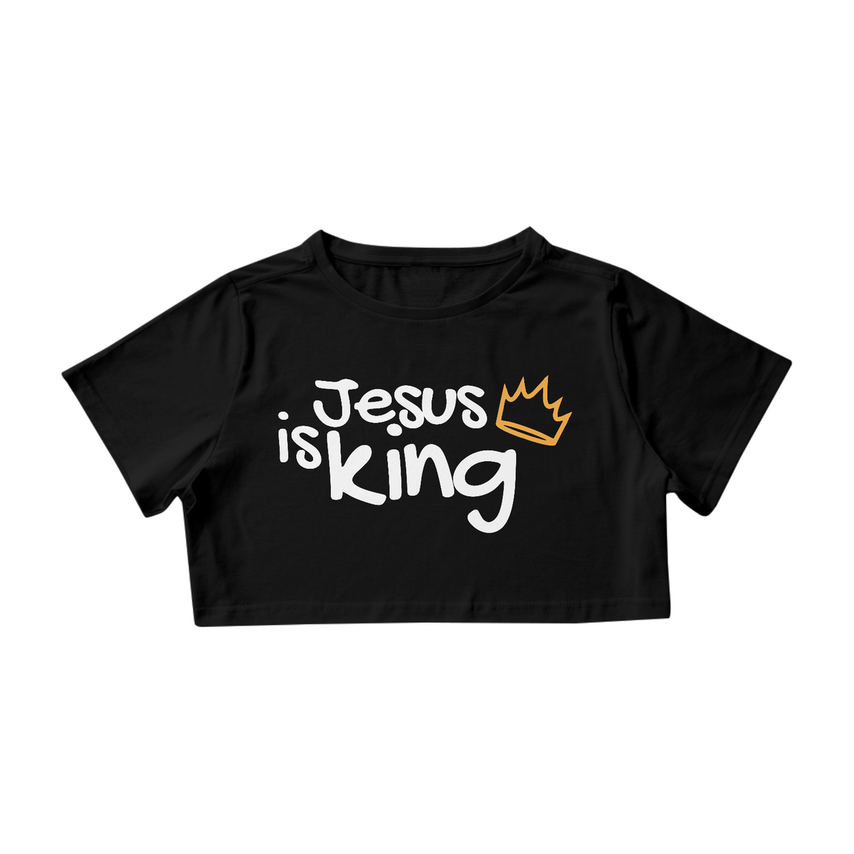 Nome do produto: CAMISA CROPPED | JESUS IS KING