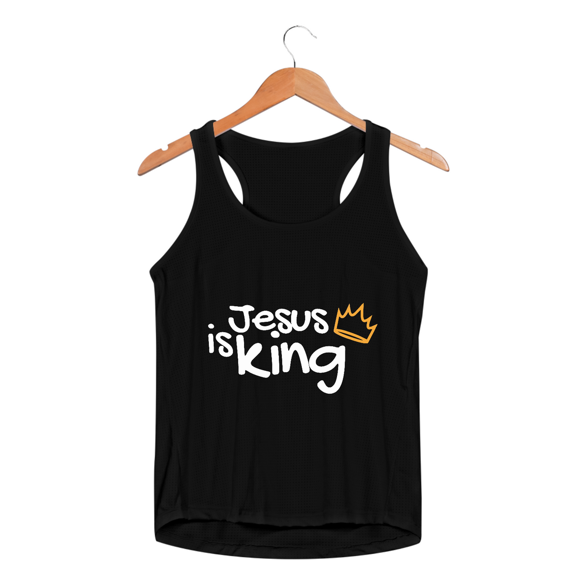 Nome do produto: REGATA FEMININA SPORT DRY UV | JESUS IS KING