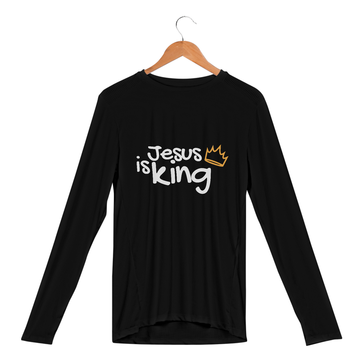 Nome do produto: CAMISA MANGA LONGA SPORT DRY UV | JESUS IS KING