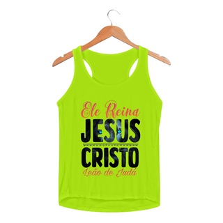 Nome do produtoREGATA FEMININA SPORT DRY UV  | ELE REINA JESUS CRISTO LEÃO DE JUDÁ