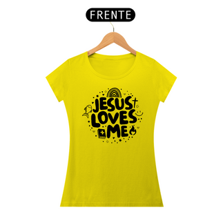 Nome do produtoT-Shirt Jesus loves me (Estampa preta)