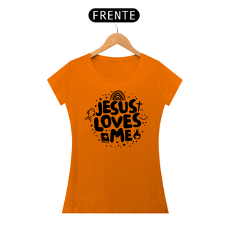 Nome do produtoT-Shirt Jesus loves me (Estampa preta)