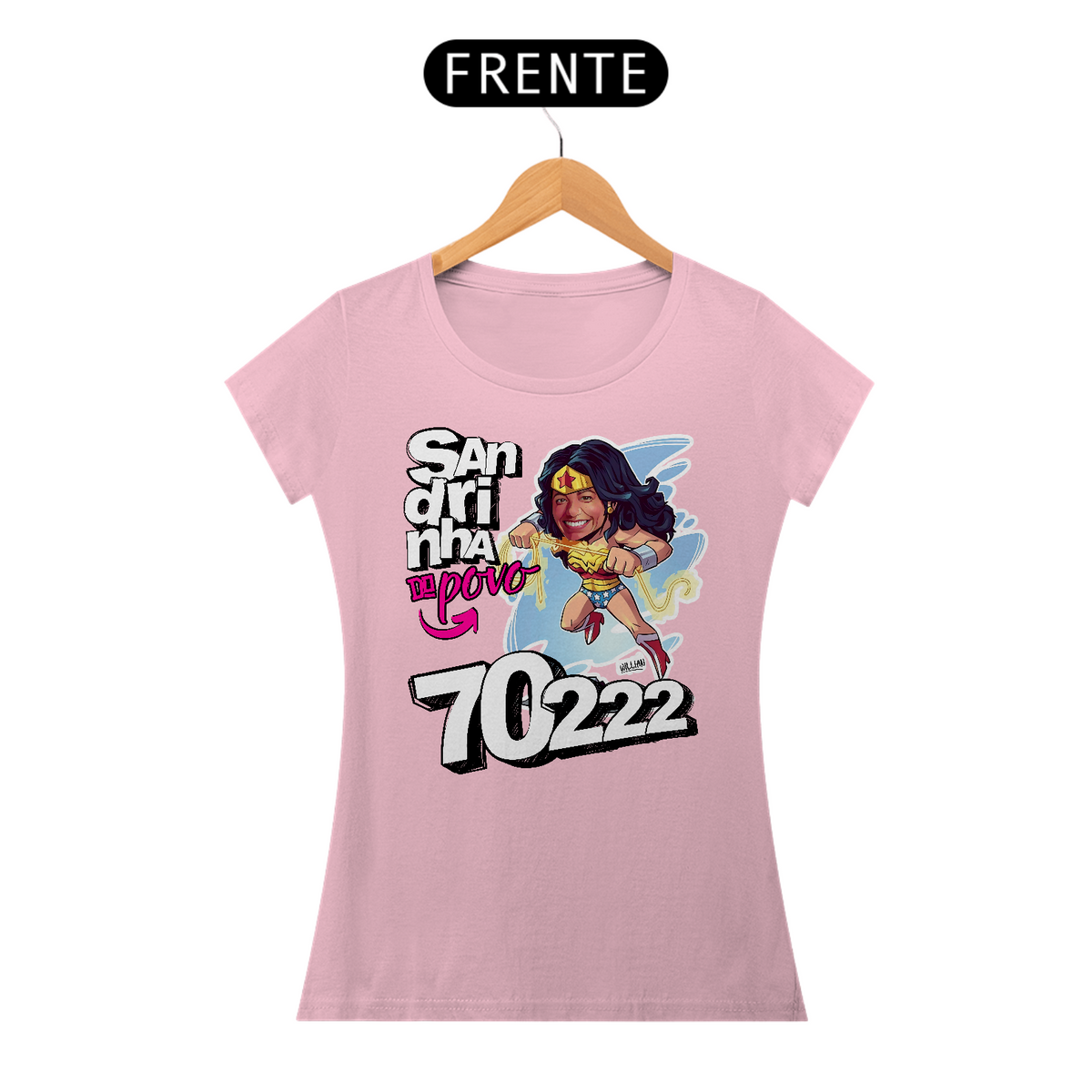 Nome do produto: T-Shirt Feminina Sandrinha do Povo