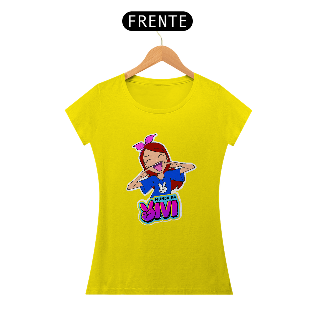 Nome do produto: CAMISETA ADULTO FEMININA MUNDO DA VIVI