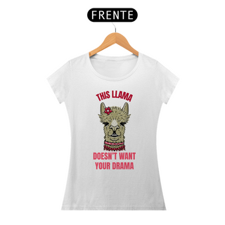 Nome do produtoCamiseta Feminina - Lhama Sem Drama