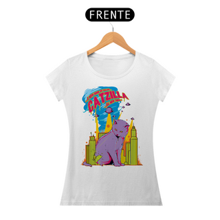 Nome do produtoCamiseta Feminina - Catzilla Ataca!