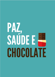 Nome do produtoPôster Retrato - Os 3 Desejos: Paz, Saúde e Chocolate