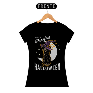 Nome do produtoCamiseta Feminina - Purrfect Halloween