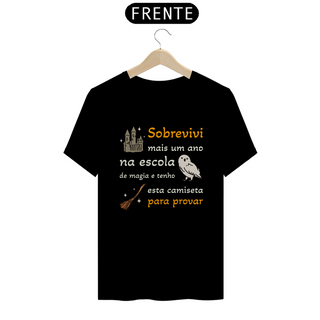 Nome do produtoCamiseta Unissex - Sobrevivi à Escola de Magia