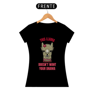 Nome do produtoCamiseta Feminina - Lhama Sem Drama