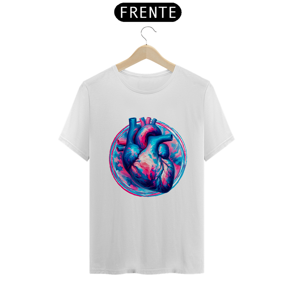 Nome do produto: CAMISETA - CORAÇÃO ART