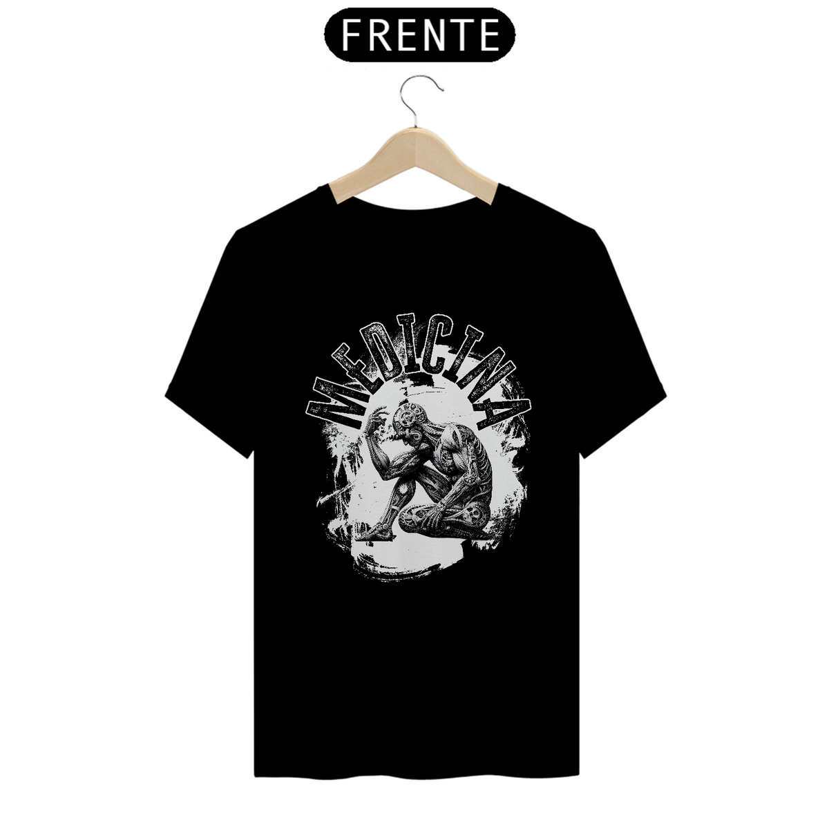 Nome do produto: CAMISETA - O PENSADOR DE METAL