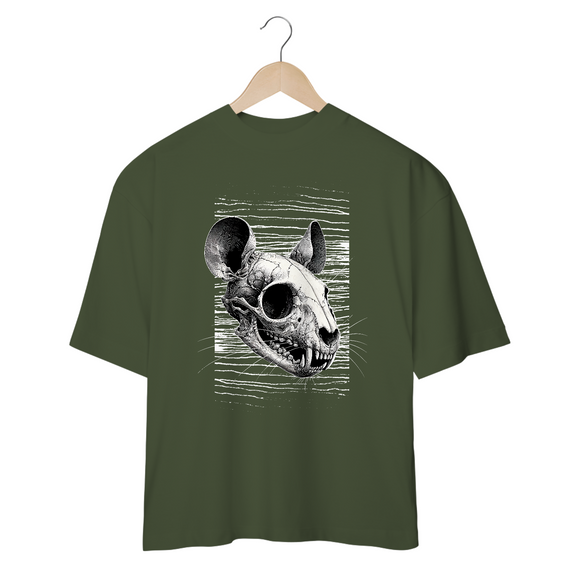 CAMISETA OVERSIZED - CRÂNIO DE RATO 