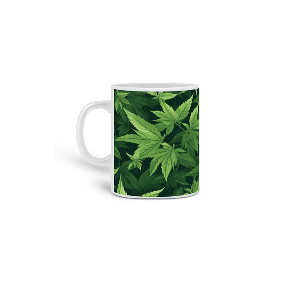 Caneca weed folhas 