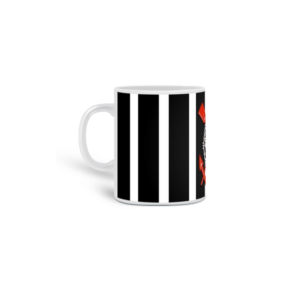 Caneca Corinthians preto e branco 