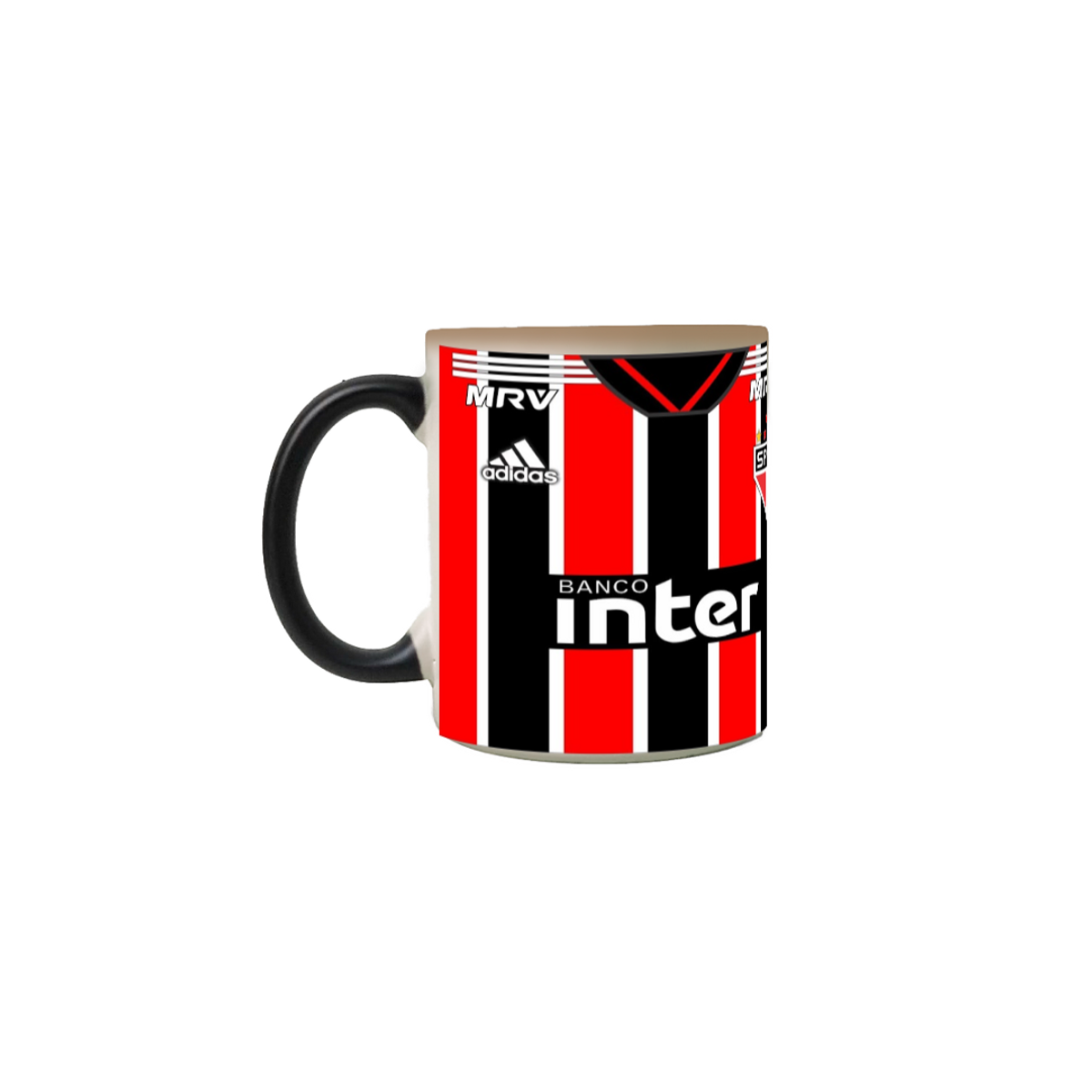 Nome do produto: Caneca Magica Sao paulo camiseta 10 Vermelha e preto