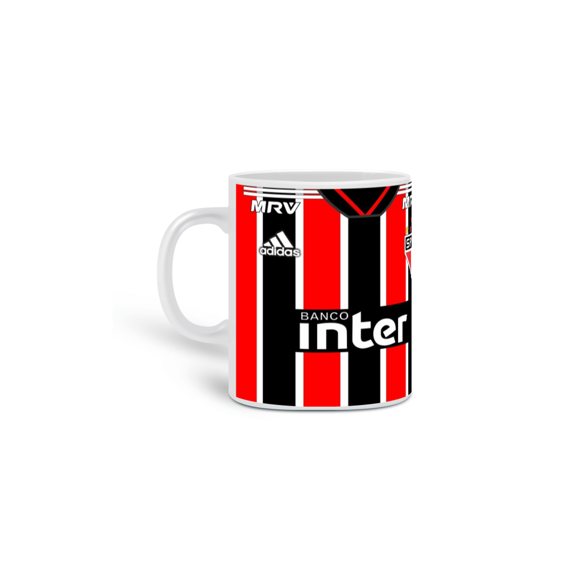 Nome do produto: Caneca Sao paulo camiseta 10 Vermelha e preto