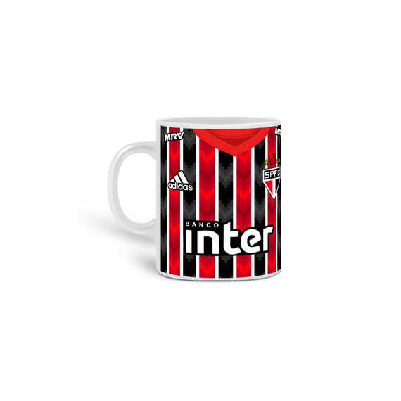 Caneca Sao paulo camiseta 10 Vermelha