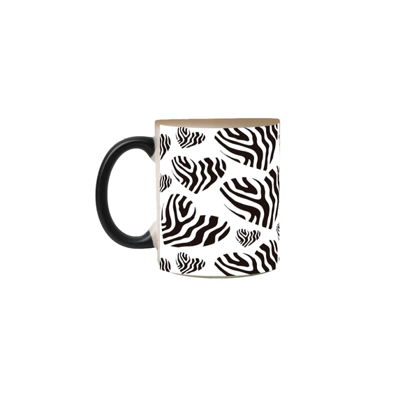 Caneca Magica Zebra Coração 