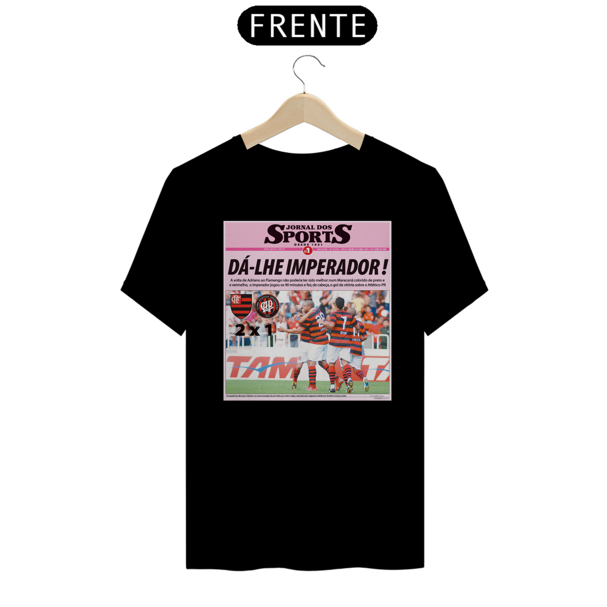 Nome do produto: TSHIRT ESTREIA ADRIANO FLAMENGO 2009