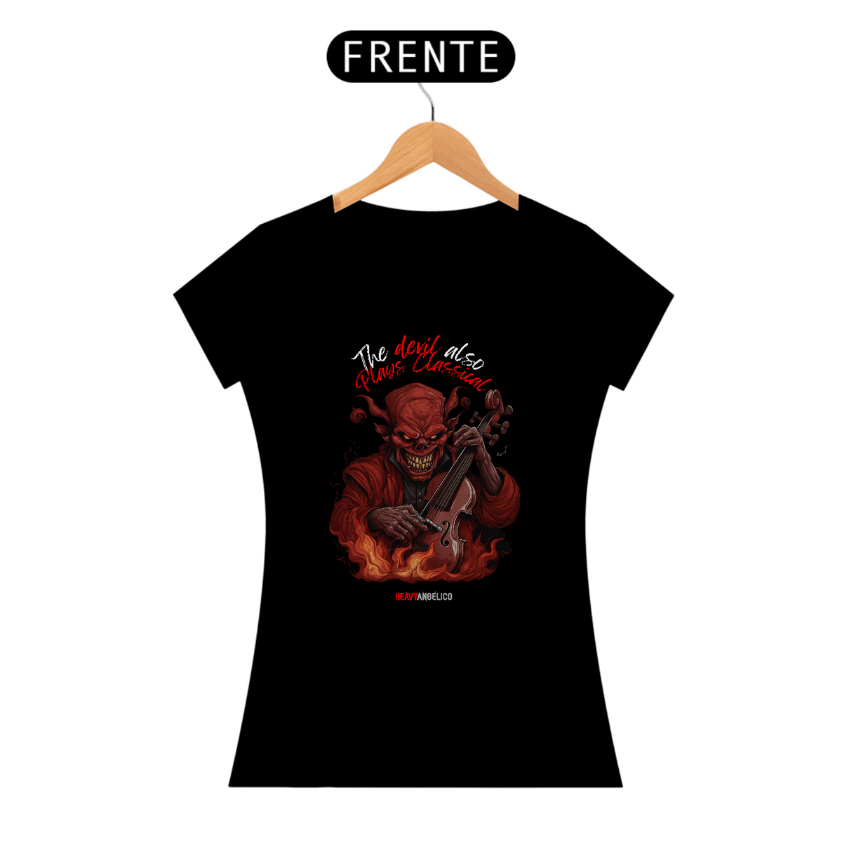 Nome do produto: Camiseta The Devil Also Plays Classical - Feminina