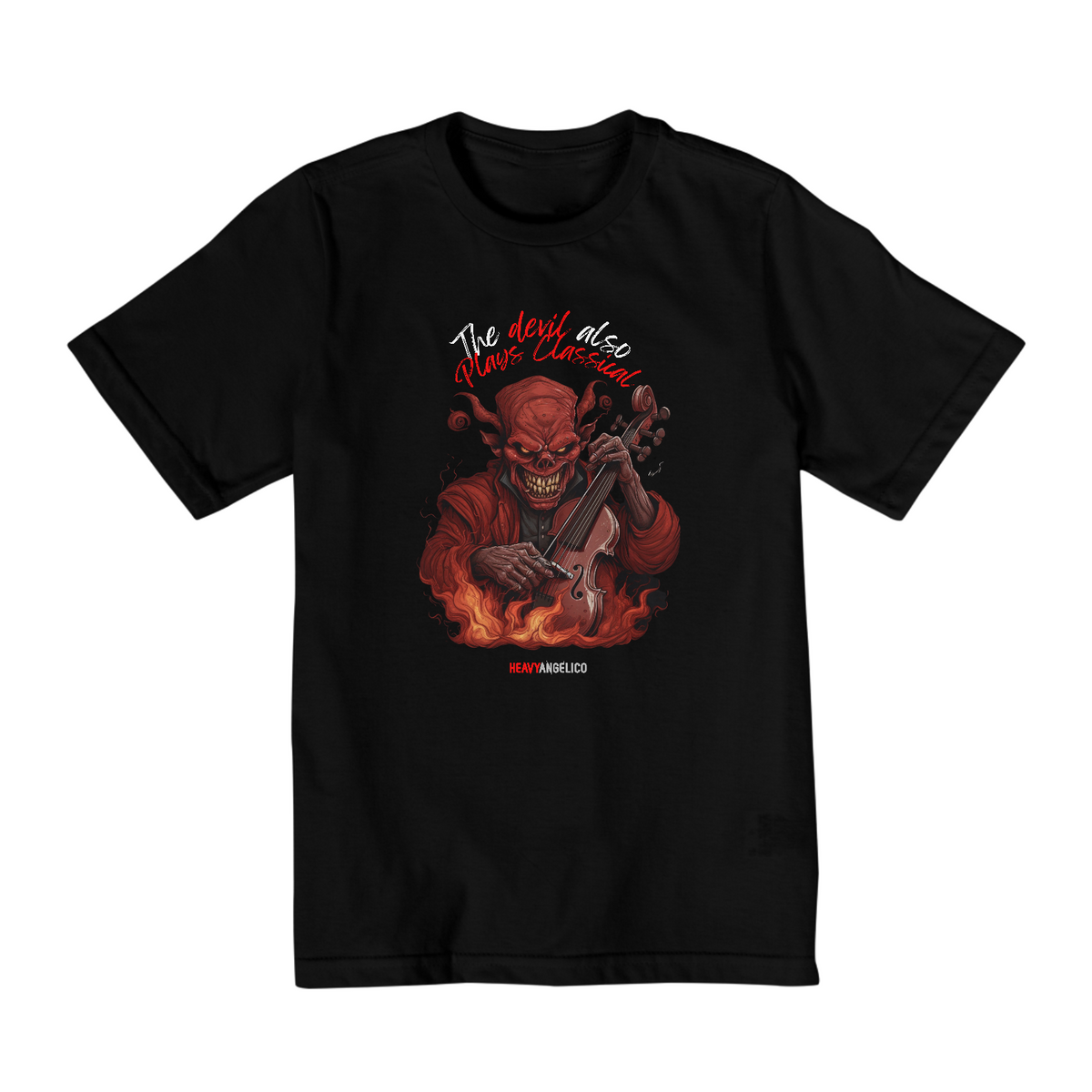 Nome do produto: Camiseta The Devil Also Plays Classical - Infantil (2 a 8 anos) 