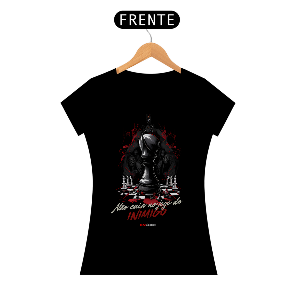 Nome do produto: Camiseta - Não caia no jogo do inimigo - Feminina