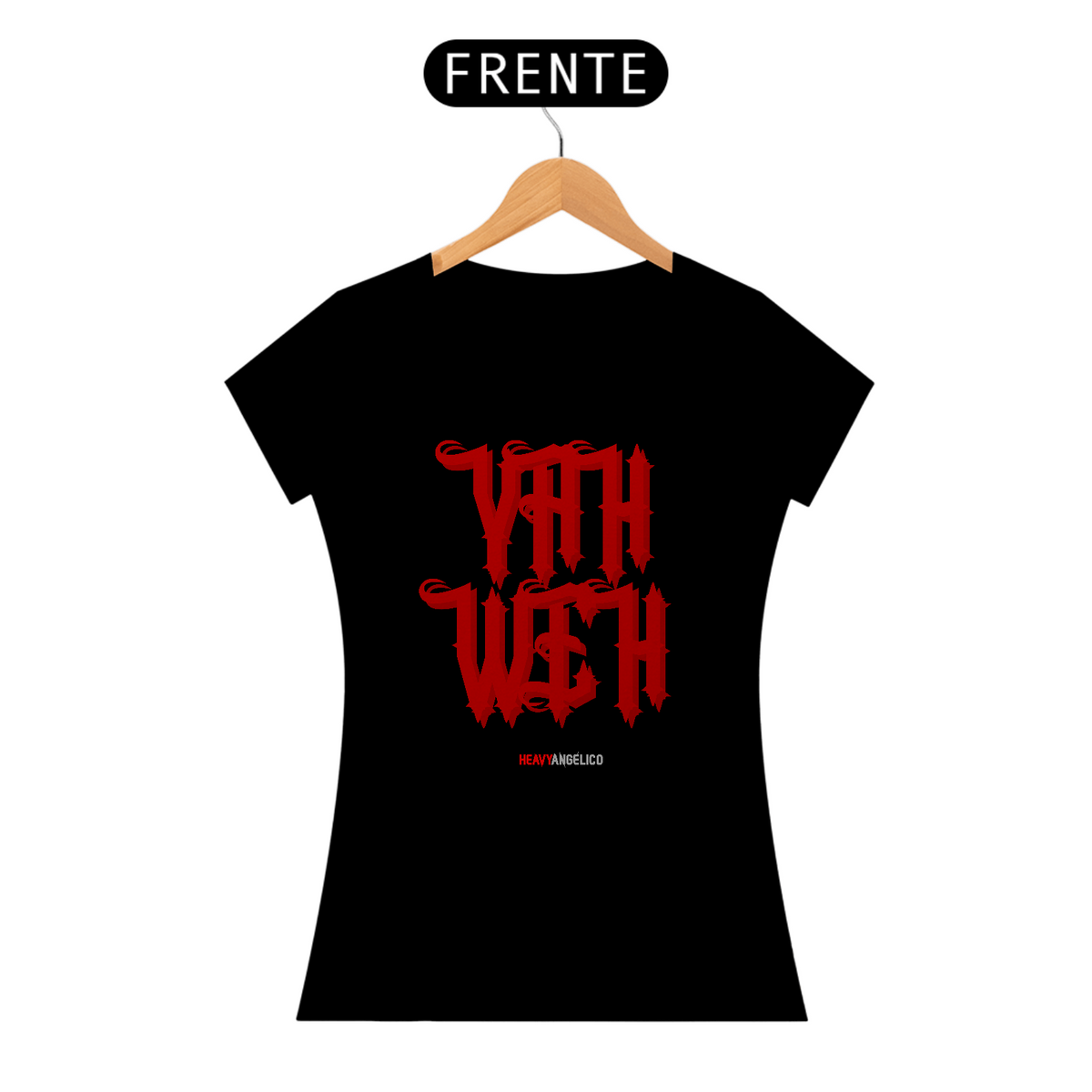 Nome do produto: Camiseta Feminina - Yaweh no Peito