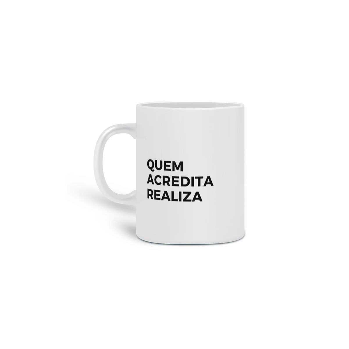 Nome do produto: Caneca - quem acredita realiza