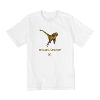 Nome do produtoCamiseta Infantil (10 a 14 anos) Dromaeosauridae em Cor | Ilustração por Leandro Sanches