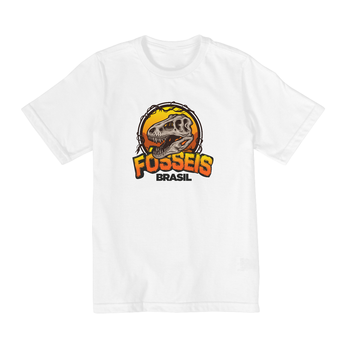 Nome do produto: Camiseta Infantil (10 a 14 anos) Fósseis Brasil