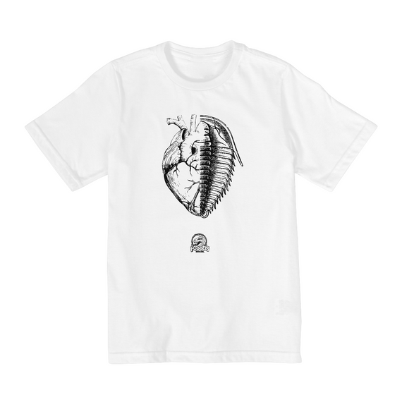 Camiseta Infantil (10 a 14 anos) - Coração + Trilobita