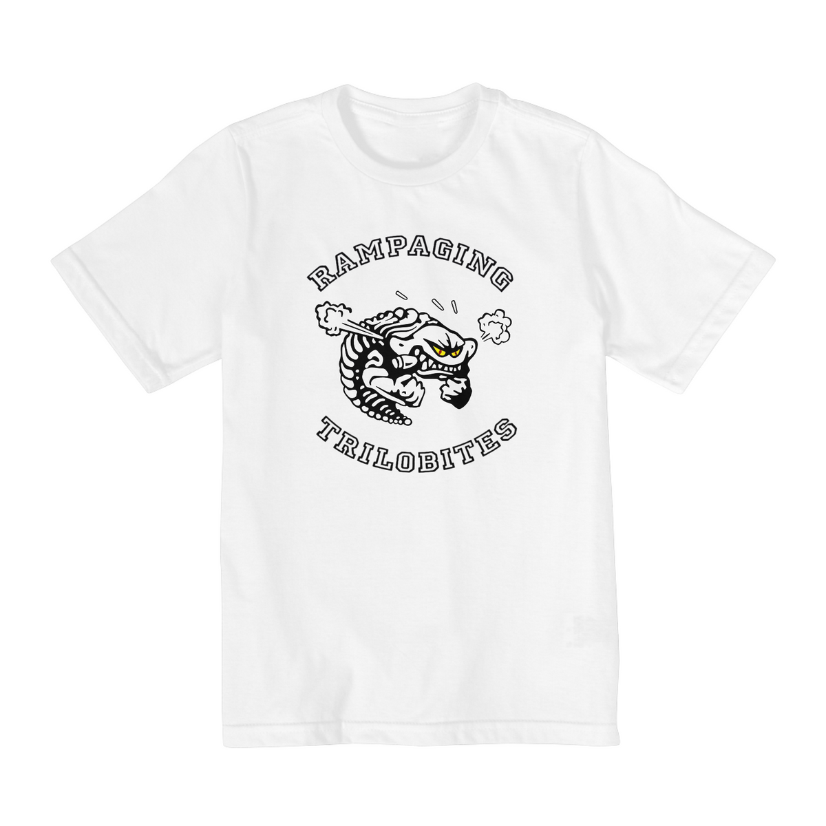 Nome do produto: Camiseta Infantil (10 a 14 anos) Rampaging Trilobites - Família Dinossauros