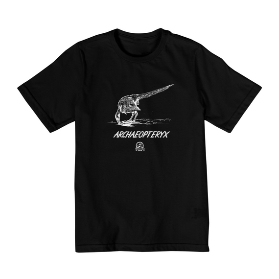 Camiseta Infantil (2 a 8 anos) - Archaeopteryx | Ilustração por Leandro Sanches