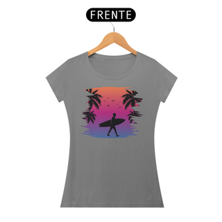 Nome do produtoCamiseta Feminina Surf Verão Sunset